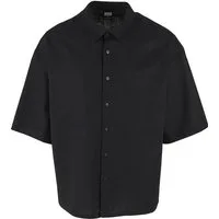 URBAN CLASSICS Langarmhemd Urban Classics Herren Boxy Cotton Linen Shirt (1-tlg)