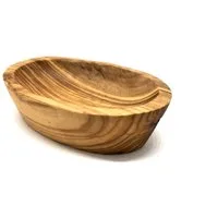 Olivenholz-erleben Servierschale oval, Snackschale aus Olivenholz – natürlich schön (Länge ca. 10 cm), Olivenholz, Flache, elegante Form – ideal zum stilvollen Servieren und Dekorieren