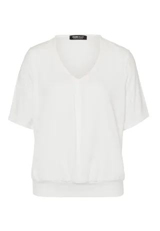 FRANK WALDER - Blusenshirt NOS im Materialmix ecru - Gr. - 48