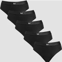 MP Women's Mid Rise Bikini Brief (5 Pack) - Black - XS