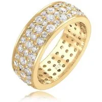 Elli Premium Fingerring Microsetting Zirkonia Weiß 925 Sterling Silber