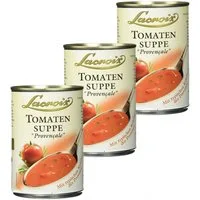 Lacroix Fertiggericht, Lacroix Tomaten Suppe cremig mit Kräutern der Provence 400ml 3er Pack