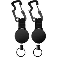 BAYLI Schlüsselanhänger Set 2er Set - Schlüsseljojo mit 60 cm Drahtseil, Ausweisjojo, Schlüssela