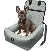 Bluzelle Hunde-Autositz Premium Hunde Autositz, 2-in-1 Hundebett, Haustier Auto Transport-Sitz, Wasserfester Oxford Stoff, Reise Hundesitz für Kleine & Mittlere Hunde / Waschbar Rutschfest