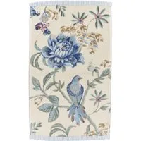 PiP Studio Gästehandtuch Secret Garden Gästehandtuch whiteblue 30x50cm (1 Stück), 100% Baumwolle (325860)