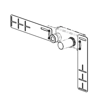KWC Montageset komplett, UP-Einheit 2-Loch Wand,536828 536828