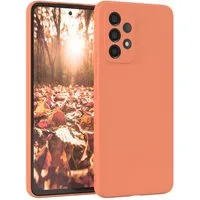 EAZY CASE Handyhülle für Samsung Galaxy A53 5G Hülle Silikon 6,5 Zoll, Schutzhülle mit Kameraschutz telefonhülle elastisch bumper tpu Orange