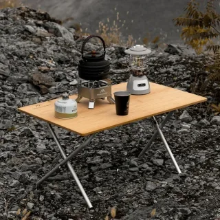 Outdoor Camping Bamboo Folding Table Portable Fast Storage Folding Desk Outdoor Dining Table Picnic BBQ Table