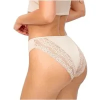 Donna Slip 216 (2-St) Damen 2er Pack Slips Unterhosen Panty florale Spitze Viskose