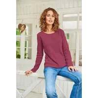 Himalaya Clothing Langarmshirt Basic Damen Shirt langarm "Alma" aus Feinrippjersey in Bio-Baumwolle Elegantes Longsleeve mit hohem Tragekomfort