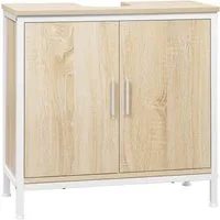 EUGAD Waschbeckenunterschrank (1-St) 60x60x30 cm aus Holzwerkstoff Metall