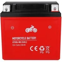 Lamex LTX5L-BS Gel-Motorradbatterie 12V 5Ah Akku (12 V), Gel-Batterie Motorrad
