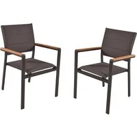 Garden Pleasure Stapelstuhl DAVINA, 2er Set (Set, 2 St), stapelbar