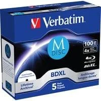 BD-R M-Disc 100 GB, Blu-ray-Rohlinge 4-fach, 5 Stück
