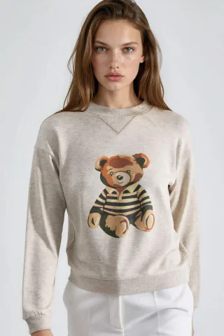 Bedruckter Basic-Sweatshirt