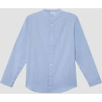 s.Oliver Langarmhemd Hemd Chambray-Hemd mit Stehkragen