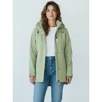 Dry Fashion Softshellmantel Büsum Damen Softshelljacke Fleece-Innenfutter - Mantel Jacke Outdoor Atmungsaktiv, Verstellbare & abnehmbare Kapuze, 2-Wege-Reißverschluss