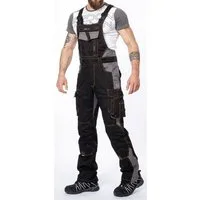 Ardon Safety Arbeitslatzhose Arbeitslatzhose Sicherheitshose Arbeitshose Kombihose Schwarz Ardo