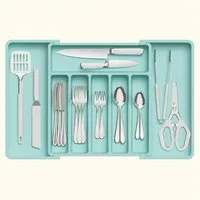 Lifewit Besteckeinsatz Besteckkasten für Schubladen, Verstellbarer Besteckhalter (1 St)