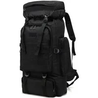 LuxusKollektion Trekkingrucksack Wanderrucksack 60L 80L Wasserdicht Trekking Reiserucksack Schwarz