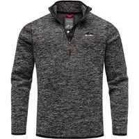 Amaci&Sons Sweatshirt AMES Fleecejacke Herren Troyer Strickfleece Zipper Sweatshirt Sweatjacke