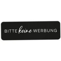 NORDEULE Aufkleber Keine Werbung im 4er Set, (4tlg), Wetterfest und UV-beständig für den Briefkasten