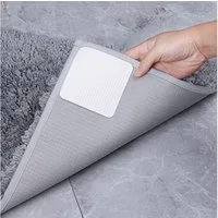 FOUORTUNATE-BEE Teppichunterlage Teppich Anti-Rutsch Pads 10×10 cm – Fixierung ohne Rückstände, (4-St), Quadratische Teppichhalter für Fliesen, waschbar & haftend