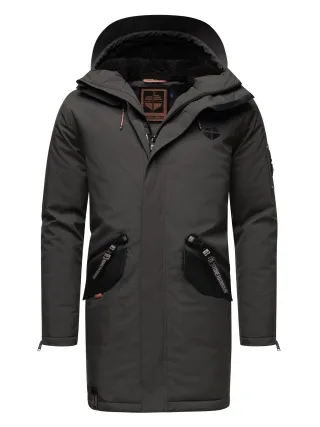 Stone Harbour Herren Winterjacke Ragaan mit Teddyfell & Kapuze