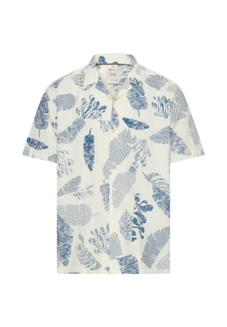 camel active - Kurzarmhemd aus elastischem Material indigo blue - Gr. - L