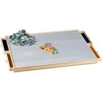 relaxdays Puzzleunterlage Puzzlebrett mit 4 Schubladen