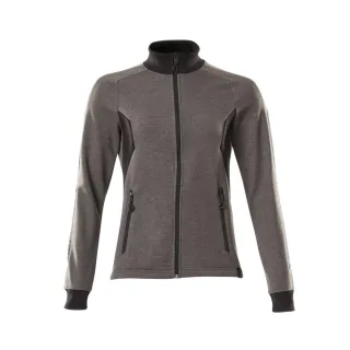 MASCOT Damen Sweatshirt mit Reißverschluss ACCELERATE Dunkelanthrazit / Schwarz 5XL - 18494-962-1809-5XL