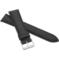 MARCHEL Uhrenarmband LLB-10 Schwarz, Hochwertiges Kalbsleder mit glatter Oberfläche