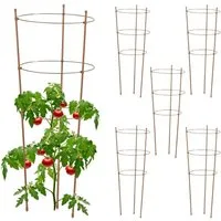 relaxdays Rankhilfe Braune Rankhilfe 76 cm 6er Set