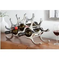 riess-ambiente Weinregal FLAME 48cm silber, im Modern Design