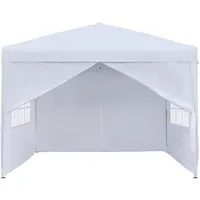 FIVMEN Partyzelt 2.5x2.5m Faltpavillon Gartenpavillon mit 4 Seitenteilen und Fenstern