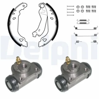 Delphi Bremsbacken vormontiert hinten Fiat Punto Lancia Y Y10