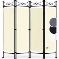 Casaria Paravent Lucca, 180x163cm Verstellbar Faltbar Stabil 4 teilig Indoor Trennwand
