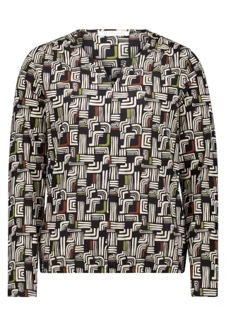 Betty & Co - Blusenshirt Schwarz/Weiß - Gr. - XL