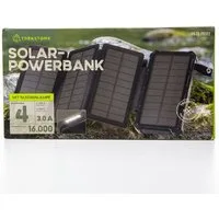 Kremer Trekstone SOLAR-POWERBANK 16.000 mAh 2x USB-A 1x USB-C Schwarz Powerbank