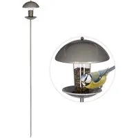 relaxdays Vogelhaus Vogelfutterspender mit Stab