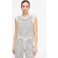 comma Muskelshirt T-Shirt Top aus Strukturjersey