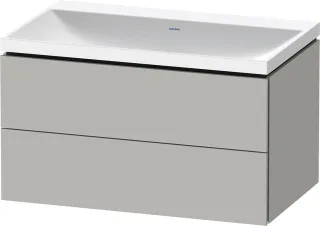 Duravit L-Cube c-shaped Set wandhängend Betongrau Matt 800x480x480 mm - LC6951N07070000 LC6951N07070000
