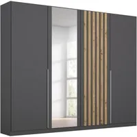 rauch Drehtürenschrank Kleiderschrank Schrank Garderobe Breiten 181/226/271 cm LAMELLA (3 verschiedene Ausstattungen BASIC/CLASSIC/PREMIUM (inkl. SOFT-CLOSE) elegante Lamellen-Auflage in 3D Akustikpaneel Optik MADE IN GERMANY