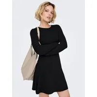 ONLY Minikleid ONLMISTY LIFE LS O-NECK RIB DRES EX KNT Viskosemischung, regular fit, Rundhals