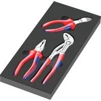 9780 Schaumstoffeinlage KNIPEX Zangen-Set 1, 3-teilig schwarz/grau, für Tool Rebel Werkstattwagen