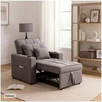 HTI-Living Sessel Relaxsessel Maritta Dunkelgrau (Stück, 1-St., 1 Sessel), mit Becherhalter und Seitentasche