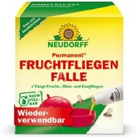 Neudorff Insektenfalle Permanent FruchtfliegenFalle inkl. 1 Fläschchen Köderlösung, Wirkstoff in Lebensmittelqualität