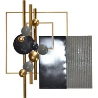 HOFMANN LIVING AND MORE Wanddekoobjekt Wanddekoration (1 St), aus Metall, geometrische Formen
