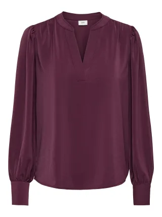 JDY - JDYAYA L/S V-NECK WVN Windsor Wine - Gr. - M