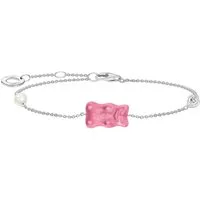 THOMAS SABO Armband THOMAS SABO x HARIBO Schmuck: Armband mit Goldbär, mit Kristallglas, Zirkonia (synth) - mit Süßwasserzuchtperle